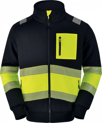 Fleece jacket Sherpahv hi-vis CL1, yellow/black L, Delta Plus