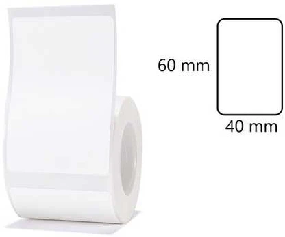 Etykiety seria B Niimbot 40x60 mm 125 vnt. balta