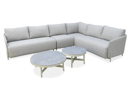 Lauko baldų komplektas Aura Caffe Corner, Grey