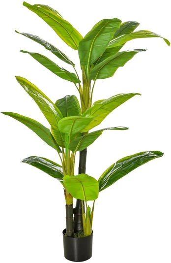 Aosom Dirbtinis bananmedis vazone, 150 cm, žalias