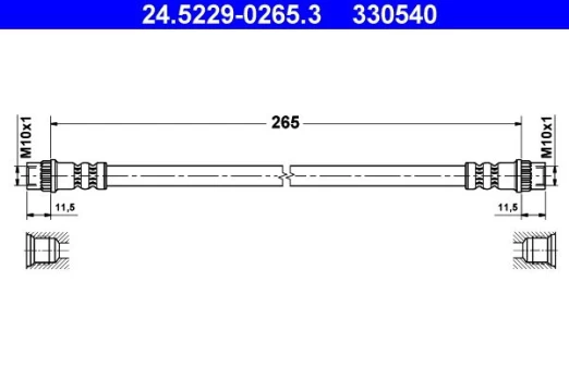 Stabdžių žarnelė ATE 24.5229-0265.3