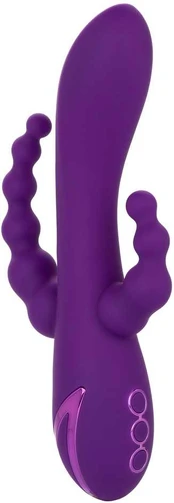 CalExotics Long Beach Bootylicious Violetinė Triple Action Massager Silicone