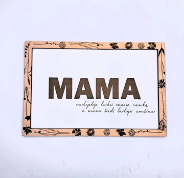 Medinė lentelė Mama, ruda