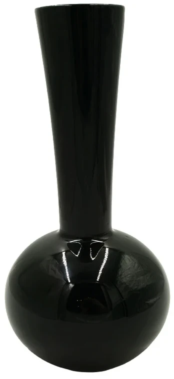 Juoda keraminė vaza, 27 cm
