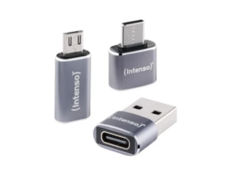 Intenso 3-pack USB Adapteris MIX USB-C/A/MICRO MIX480 Aluminiu