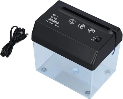 Mini USB 2-in-1 dokumentų smulkintuvas, nešiojamas