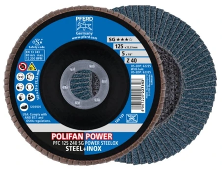 Šlifavimo diskas PFERD PFC125 Z40 SG-POWER 40