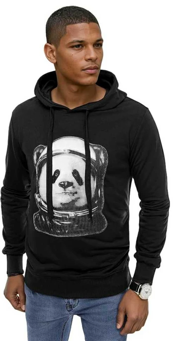 Vyriškas juodas džemperis Panda
