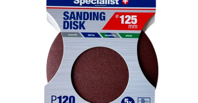 SPECIALIST+ šlifavimo popierius P120, 125 mm, 5 vnt.