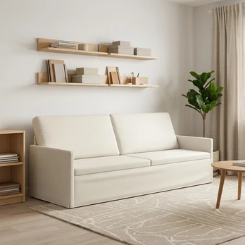 3 vietų sofa Kreminė 220 x 81 x 82 cm Aksomas
