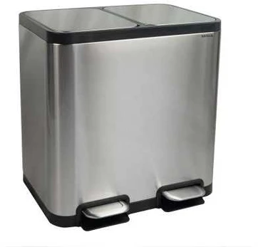 MAUL Abfallbehälter MAULcycle 20l + 20l Nerūdijantis plienas