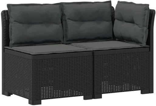 2-Vietis Sodo Sofas su Pagalvėlėmis, Atrodo kaip Ratano PP