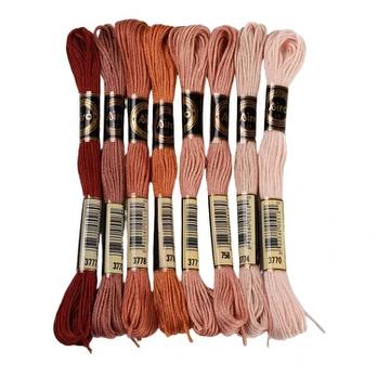 Siuvinėjimo siūlas , 6 sluoksnių, #03 PeachPuff*8Skeins