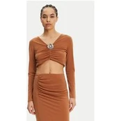 ViCOLO Palaidinė UD0026 Ruda Slim Fit