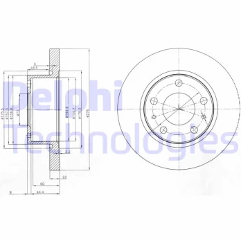 Stabdžių diskas DELPHI BG3752