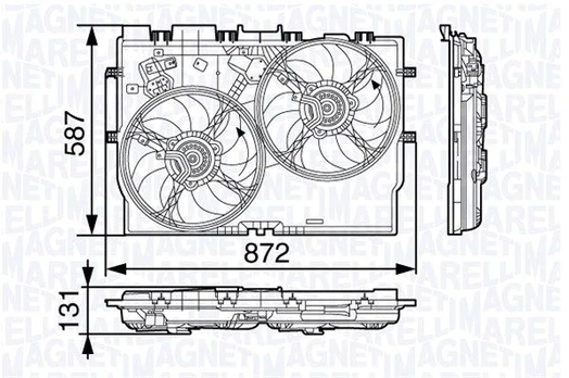 Ventiliatorius, radiatoriaus MAGNETI MARELLI 069422584010