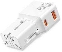 MOBILE ORIGIN Mobile Origin Travel adapter 25W, EU/US/UK/AU, baltas