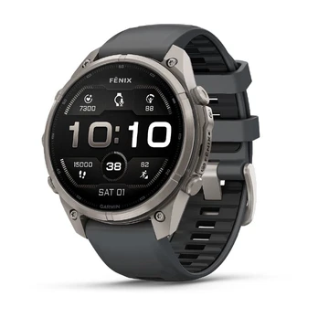 Garmin fēnix 9 Pro 47 mm Titanium/Graphite/Black Silicone Sportinis išmanusis laikrodis