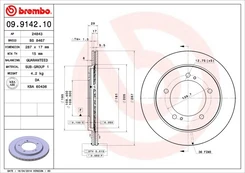Stabdžių diskas BREMBO 09.9142.10 kaina