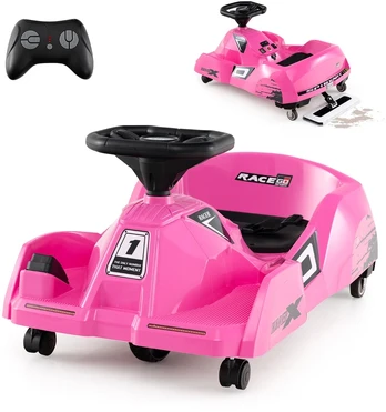 Elektrinis kartingas rožinis
