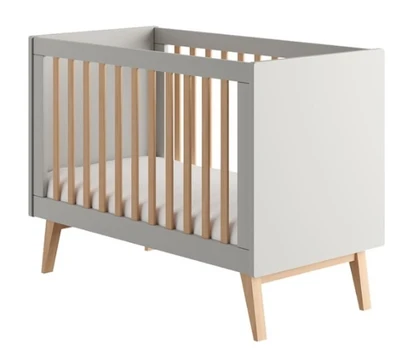 Kūdikio lovytė viengulė Pinio Swing, pilka, 124.5 x 66.5 cm