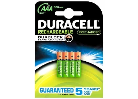 Rechargeable 800mAh HR03 AAA (LR03), 4-pack