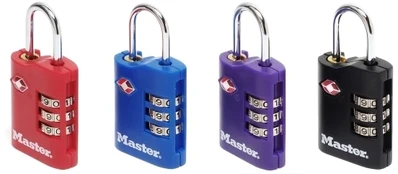 Master Lock 4686EURT Set 2 ks kombinačních visacích zámků TSA - černý