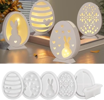6x Silikoninė Velykinė forma vaško, muilo liejimui Happy Easter
