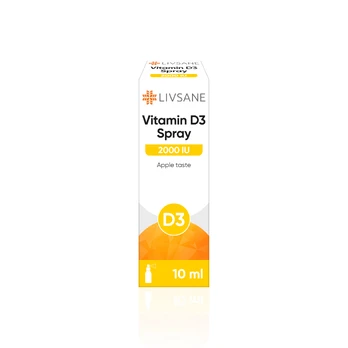 LIVSANE VITAMIN D3 2000IU purškalas 10 ml