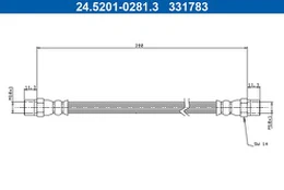 Stabdžių žarnelė ATE 24.5201-0281.3