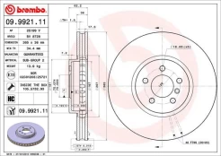 Stabdžių diskas BREMBO 09.9921.11 kaina