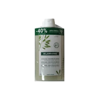 "Klorane" itin švelnus avižų šampūnas 2x400ml