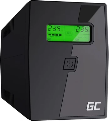 Green Cell UPS01LCD uninterruptible power supply (UPS) Line-Interactive 0.6 kVA 360 W 2 AC outlet(s)