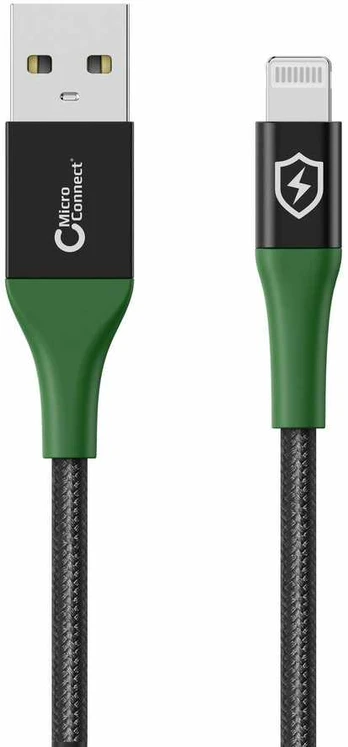 Kabelis USB MicroConnect USB-A - Lightning 2 m Juodas (MC-SMART USB A-L-2)