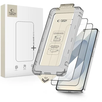 Apsauginis grūdintas stiklas Samsung Galaxy S26 Plus telefonui "Tech-Protect Quick Set+ 2-Pack"