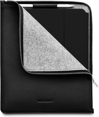 Woolnut Leather Folio apsauginis dėklas 12.9 iPad Pro, juodas