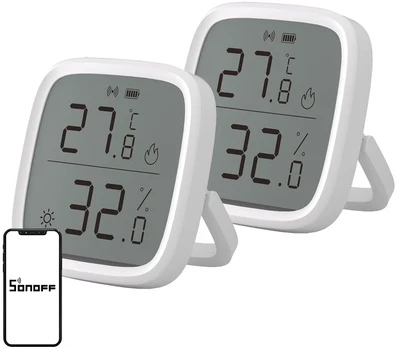 SONOFF ZigBee SNZB-02D Temperature and Humidity Sensor, 2 vnt.
