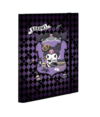Aplankas su guma, A4 Juoda sp./Violetinė sp.