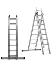 Trijų dalių daugiafunkcinės kopėčios DRABEST „PRO“ 3x8 kaina