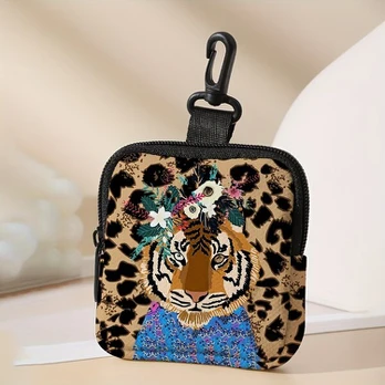 Vienetinis Leopardo Rašto Monetų Dėklas Poliesteris