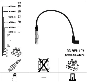 Uždegimo laido komplektas NGK 44227