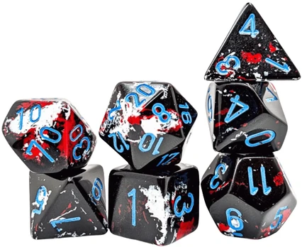 Chessex Polyhedral Dark Side/mėlynas 7-Die Set