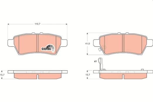 TRW GDB3405 Brake pad set