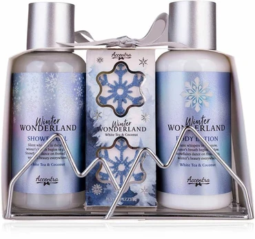 Accentra Bath set WINTER WONDERLAND in wire caddy