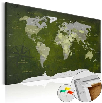 Artgeist Kamštinis paveikslas - Malachite World [Cork Map]