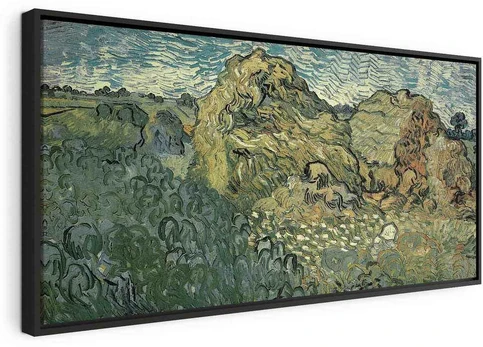 Artgeist Paveikslas - Vincent Van Gogh – Field with Wheat Stacks