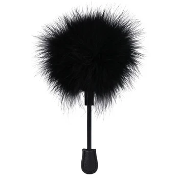 Doc Johnson Juodas Feather Sensation Tickler Compact Model