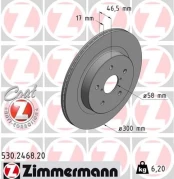 Stabdžių diskas ZIMMERMANN 530.2468.20 kaina