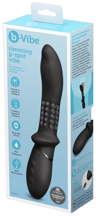 B-Vibe Rimming P-Spot Vibe analinis vibratorius, 21,3 cm