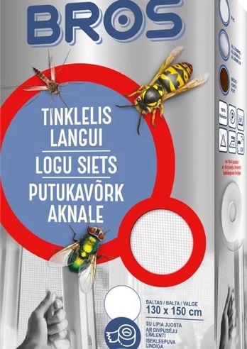 Apsauginis langų tinklelis BROS, 130 x 150 cm